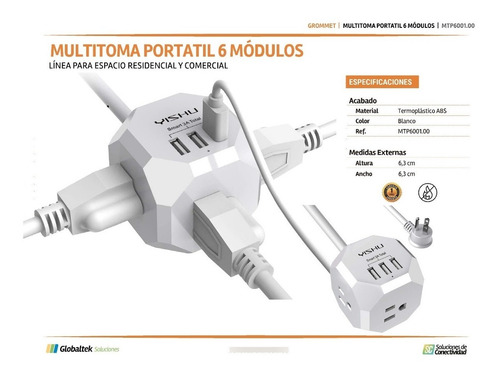 Imagen 9 de 9 de Multitoma Dado - Portable.