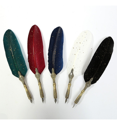 Asd Juego De Plumas Y Tinta Vintage Pluma Brillante