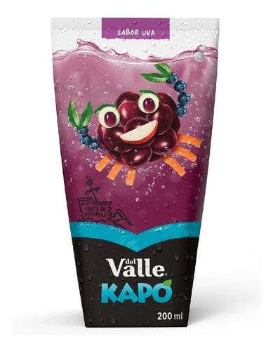 Bebida Suco Del Valle Kapo Sabor Uva De 200ml Fardo Com 12