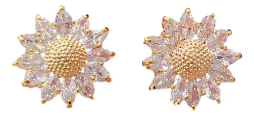 aretes chapa de oro moda 2022