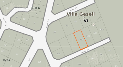 Lote Terreno En Venta  720m2 Super Centrico, Ideal Inversor - Villa Gesell