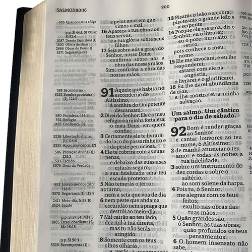 Bíblia De Estudo Thompson - Letra Grande | Capa Luxo Azul - Aec Almeida Edição Contemporânea - Editora Vida