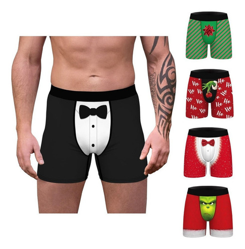 5pcs Hombre Calzoncillos Boxer Impresión Nuevo E Interesante