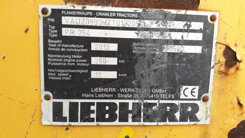 Imagen 2 de 15 de Topadora Liebherr Pr754 2013 Tipo Cat D8r Envios Al Pais