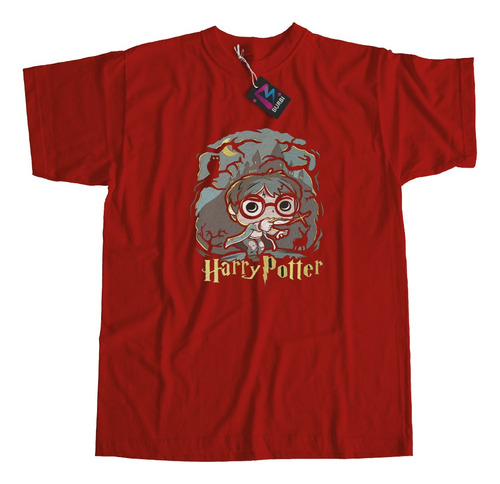 Remera Película Harry Potter Efecto Bordado