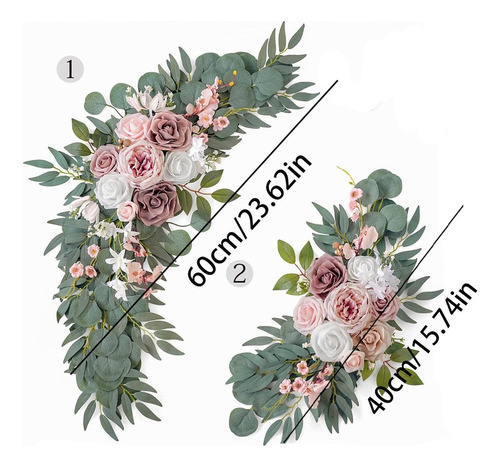 2 Piezas De Flores Para Arco De Boda, Decoración De Fondo