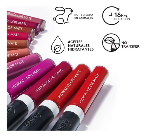 Labial Hidracolor Mate No Transfer Esika Indeleble