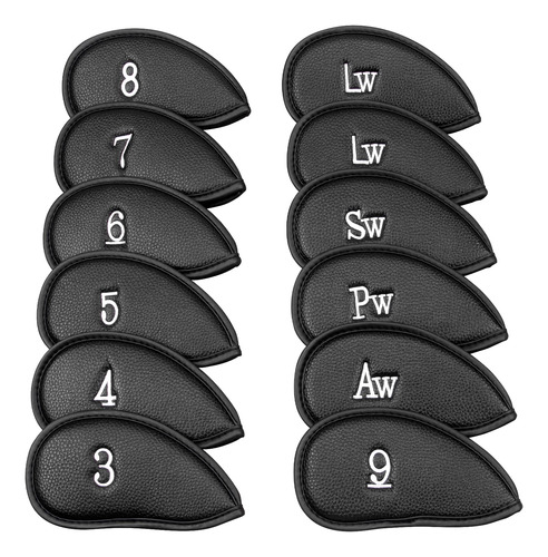 Funda Palo Golf Alpinista Para Irons-12pcs Cuero Cabeza Que