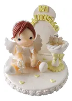 Comprar Adorno Torta Comunión Bautismo Porcelana Fría Pila Bautismal
