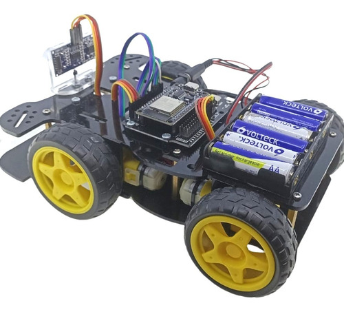 Kit Robot Movil Esp32 4 Llantas Sumo, Seguidor, Evasor