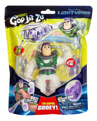 Goo Jit Zu Buzz Lightyear Toy Story Metallic Goo Filling X3 Color Blanco