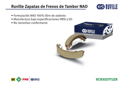 Zapatas De Tambor Traseras Renault Logan 2015 Ruville