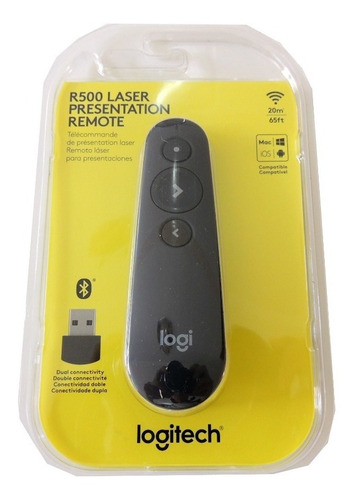 Apresentador Logitech R500 Laserpointer Bluetooth E Wi-fi