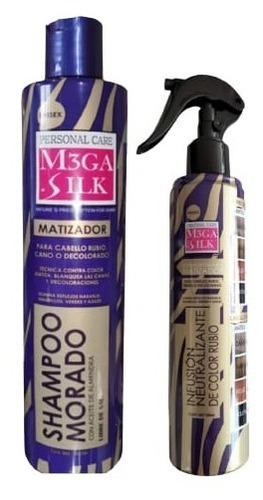 Mega Silk Matizador Shampu + Infusion Neutralizante Rubios