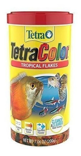 Tetra Color Tropical Flakes 200gr Para Peces Tropicales