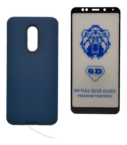 Estuche Xiaomi Redmi 5 Plus + Vidrio Templado 6d
