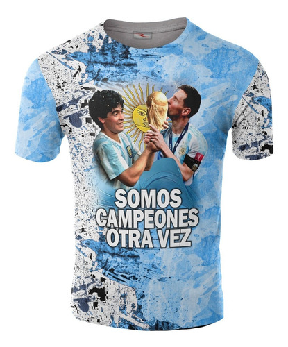 Remera Argentina Campeón Del Mundo Ranwey Fr2022