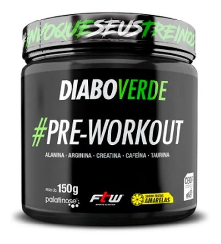 Imagem 1 de 2 de Pré Treino Diabo Verde Insano 150g - Ftw