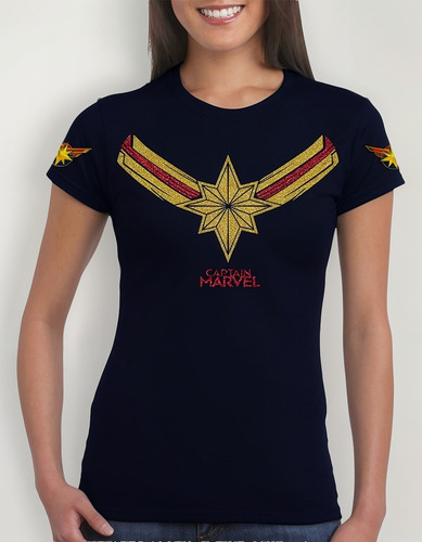 Playera Capitana Marvel Gliter Avengers End Game 