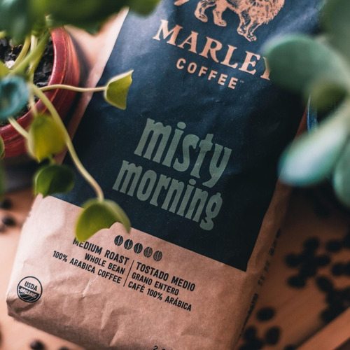 Imagen 2 de 3 de Café Marley Coffee En Grano Misty Morning 907g