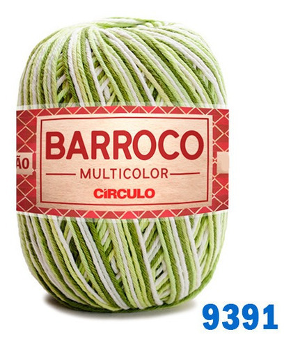 Barroco Multicolor Círculo 400g 452mts Cor 9391 - Babosa