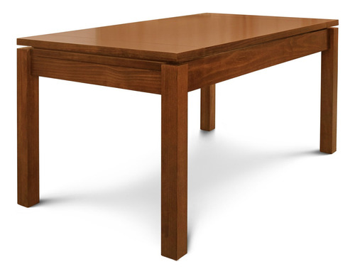 Mesa Euro Extensible De Madera 160x85 Hasta 270x85 Tapa Caoba