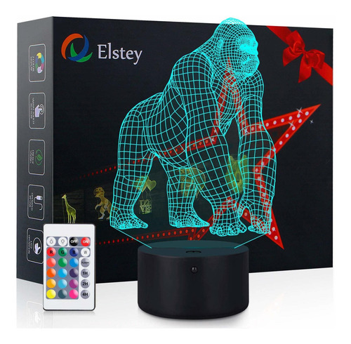 Lámpara De Noche De Led 3d, Lámpara Elstey En 3d Con Ilusión