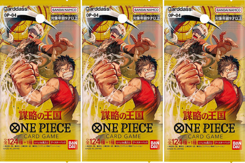 One Piece Card Game Op-04 Japonés Pack 3 Sobres Originales