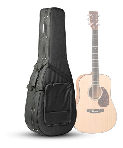 Semi Case Super Luxo Standard Para Violão Folk Black Preto 