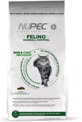 Croquetas Para Gato Nupec Felino Hairball 3 Kg