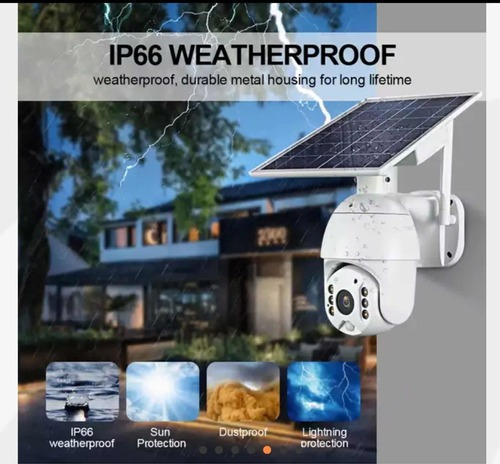 Cámara Exterior Solar Para Sim Card 3g 4g Lte Sensor Y App