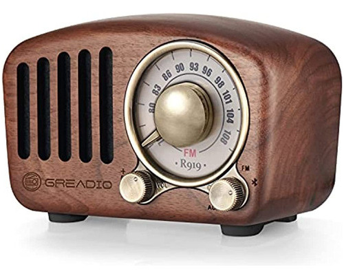 Vintage Radio Retro Bluetooth Speaker - Greadio Walnut Woode