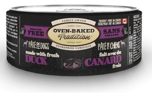 Oven Baked Pate De Pato Libre De Granos Para Gatos 156gr