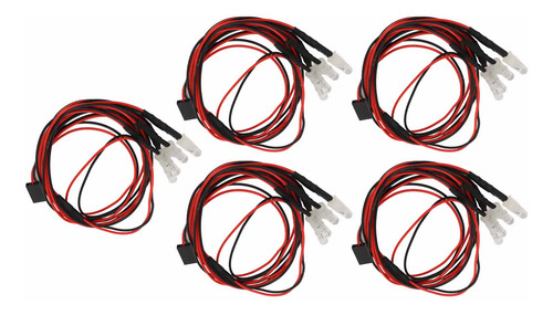 Kit De Luces Rc De Silicona, 5 Unidades, 7,4 V, 5 Mm, 2 Led