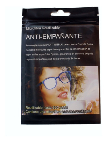 Pack X3 Antiempañante Microfibra Para Lentes. Formula Suiza