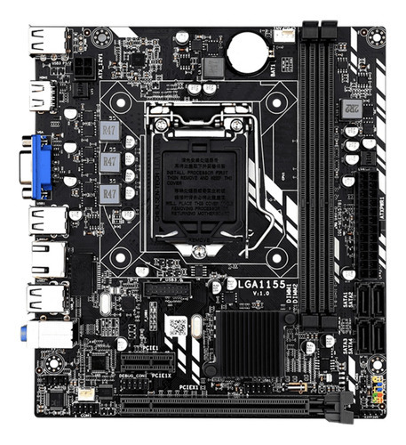 Placa Mãe Intel H61m Lga 1155 Ddr3 I3 I5 I7 Hdmi Ate 16 Giga Cor Preto