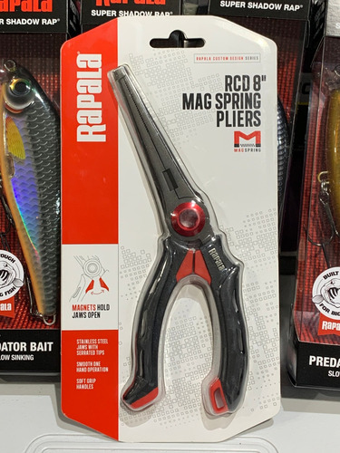 Imagen 2 de 2 de Pinza Rapala Apertura Magnetica Rcd 6 Pulgadas Acero Inoxida