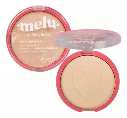 Base de maquiagem em pó Melu - Ruby Rose Melu - 10mL