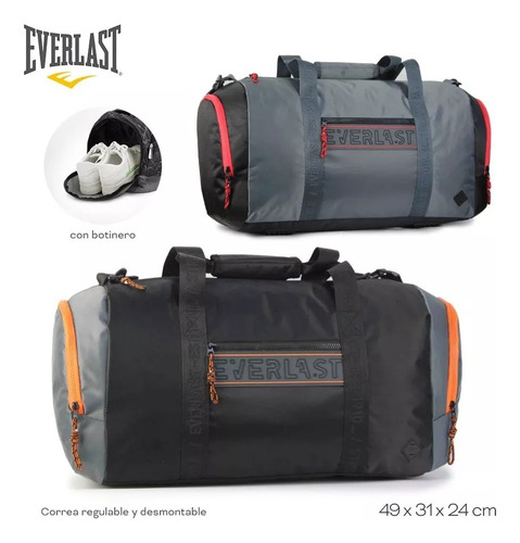 Imagen 2 de 4 de Bolso Everlast Viaje Deportivo Diseños Garantia Envios 26211