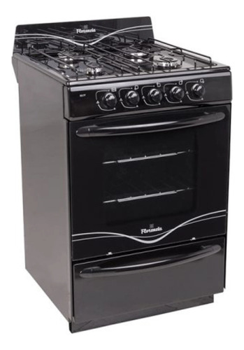 Cocina 56cm 4 Hornallas Florencia 5517fe Multigas Negra