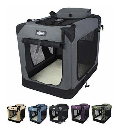 Cajón Elitefield 3-puerta Plegable Perro Suave, Interior Y E