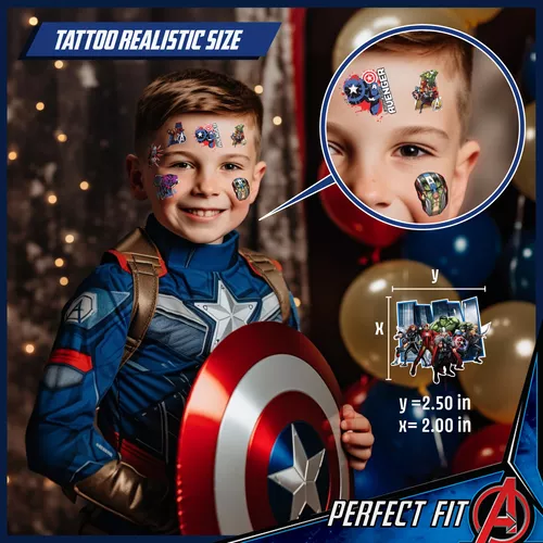 Tatuajes temporales de Spiderman para niños, suministros de fiesta