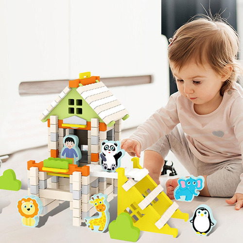 Blocos De Construção Diy Casa Brinquedos Jardim Zoológico