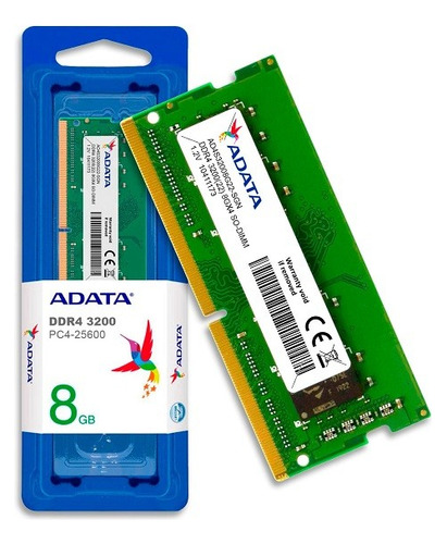 Memoria Sodimm Adata Ddr4 8gb 3200 Pc4-25600 Cl22 1.2v