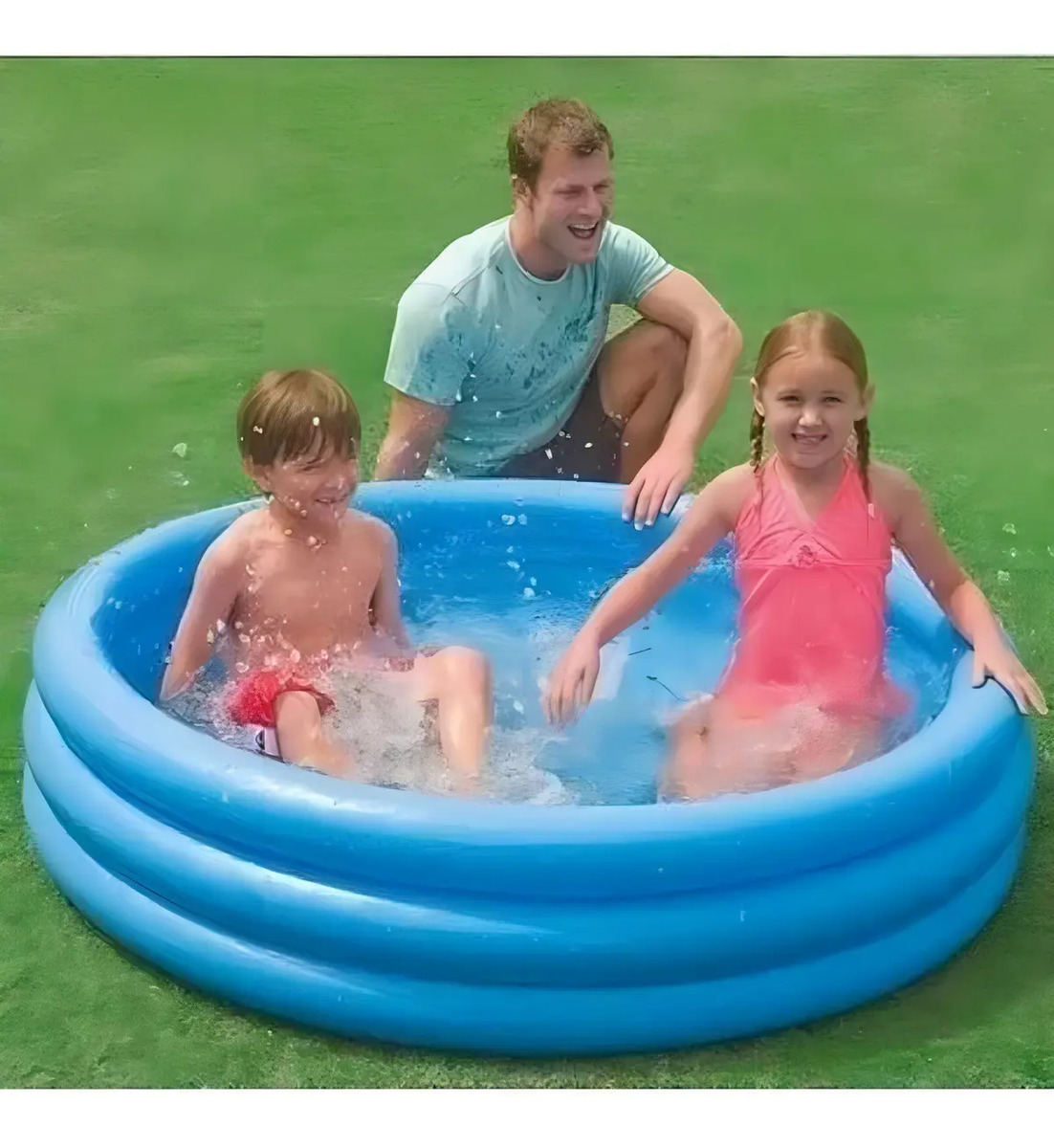 Piscina Inflável redonda Intex Crystal Blue 59416 de 1.14m x 25cm 156L azul