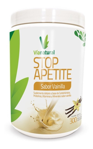 Imagen 2 de 5 de Stop Apetite Vainilla (reduce El Apetito) 300 Grs X 2 Potes