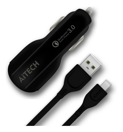 Cargador Auto Rapido Micro Usb Qualcomm Para Samsung Moto