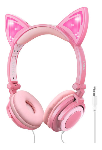 Auriculares Para Niños, Auriculares Con Orejas De Gato...