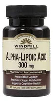 Comprar Windmill Vitamina Acido Alfa Lipoico 300mg 60 Tabletas Sabor Cápsulas