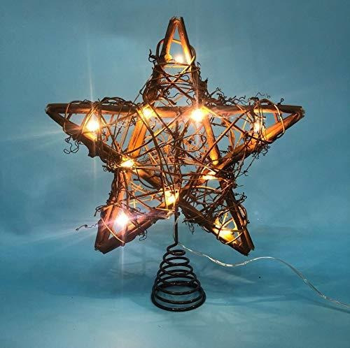 Lawoho Christmas Tree Topper Star Rustic Rattan Xm8po